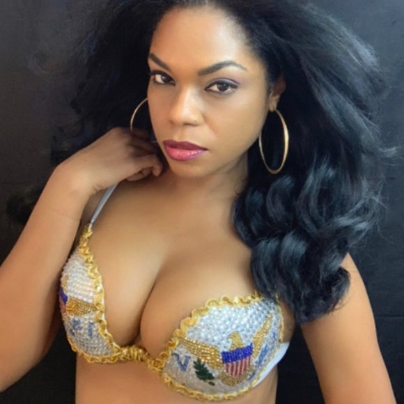 US Virgin Islands Bra with Crystals and Rhinestone - Picture 1 of 4